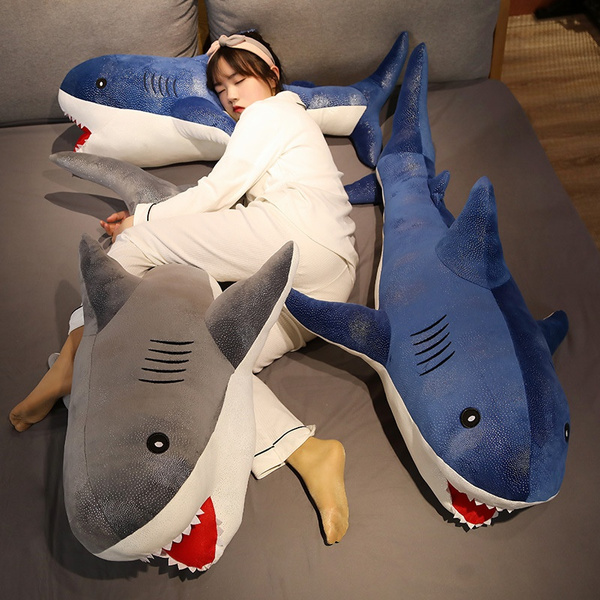 50-110CM Fantastic Big Soft Simulation Cute Shark Plush Toys