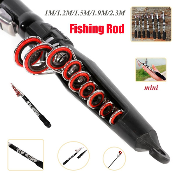 1M/1.2M/1.5M/1.9M/2.3M Mini Retractable Fishing Rod Pocket Fishing