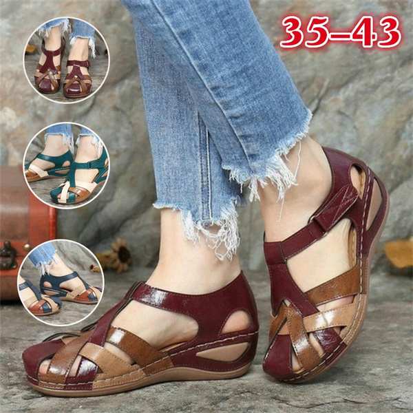 Plus Size 35-43 Women Fashion Sandals Waterproo Female Flat Sandals Women  Slippers Casual Comfortable Summer Ladies Shoes