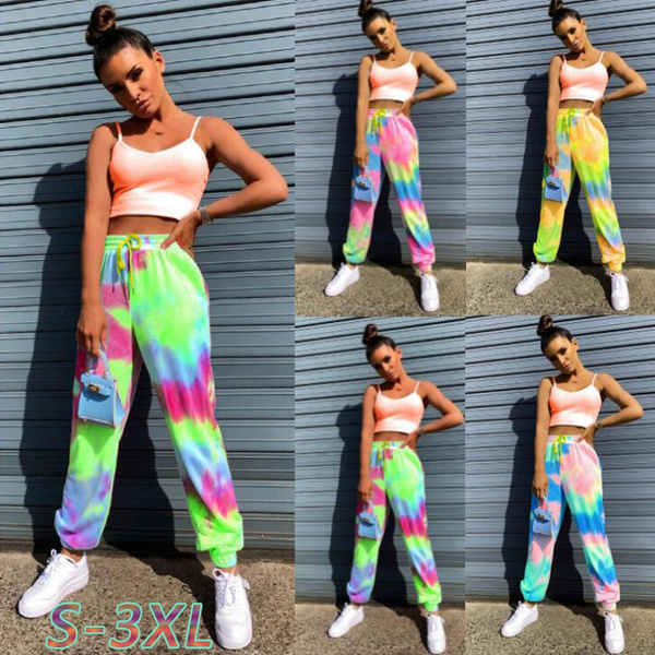 Neon tie 2025 dye joggers