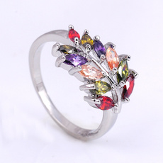 Sterling, Fashion, leaf, wedding ring
