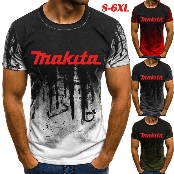 tæerne gået i stykker komplet Fashion Makita Tools Logo Print T Shirts Summer Mens Casual Short Sleeve  Tops | Wish