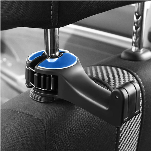 2 in 1 Car Seat Hooks for Purses and Bags with Phone Holder，Automative  Headrest Purse Handbag Holder Hangers Organizers,Falling Resistance,  Quietness