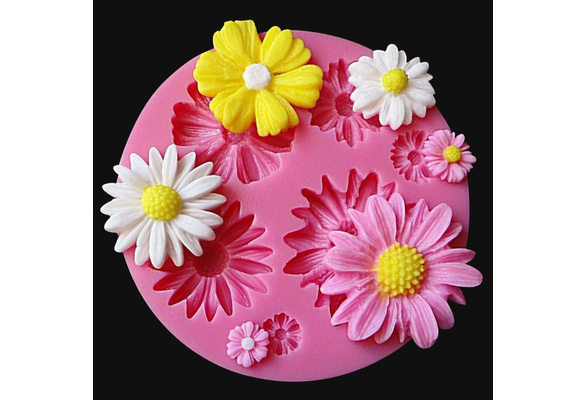 3D Flower Silicone Molds Fondant Craft Cake Candy Chocolate