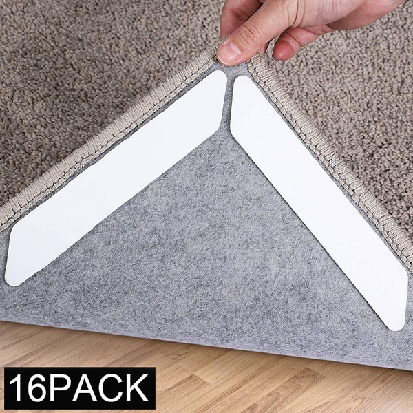2/4/8/16PCS Reusable Carpet Stickers Mats Fixed Carpet Anti-slip Rug Multi  Purpose Non Slip Rug Gripper