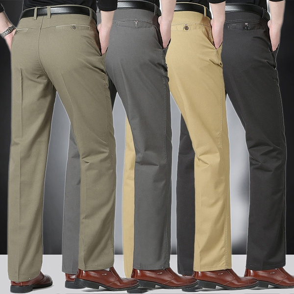 Mens Fashion Slim Fit Dress Pants Casual Business Skinny Stretch Pants Golf  Pants Black at Amazon Men's Clothing store