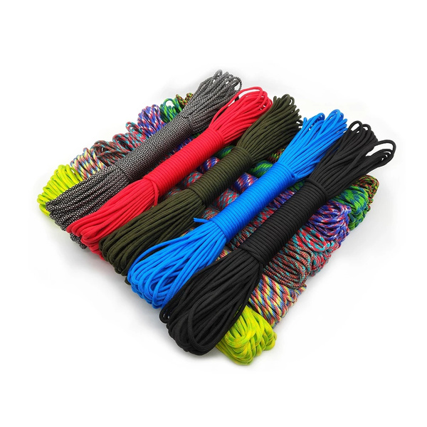 15M-30M Paracord 7 inner Strand 4mm Core Parachute Cord Lanyard Rope  Camping Survival Rope