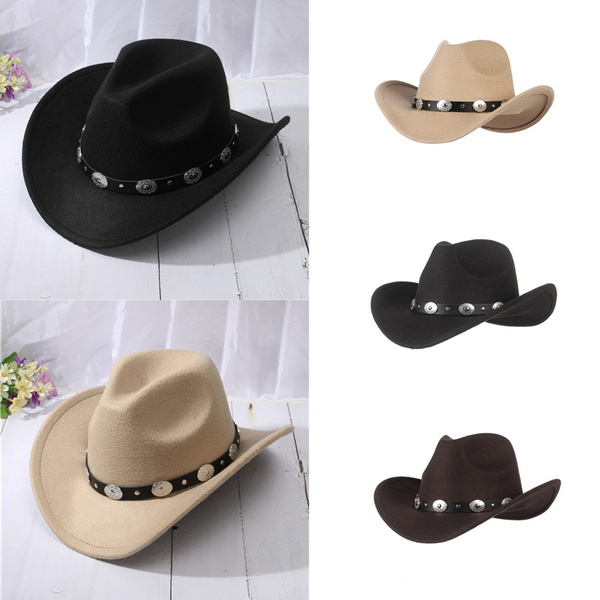 Large Brim Hats For Men And Women Cow Boy Vintage Hats