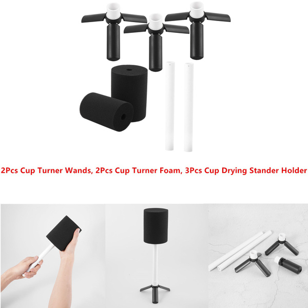 Cup Turner Spiner Wand Foam with Stander Holder for Cup Turner Craft