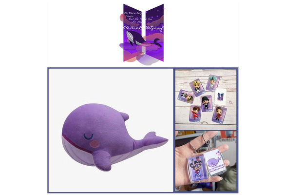 Kpop Idol Bangtan Boys TinyTAN Plush Whale Stuffed Doll Toy