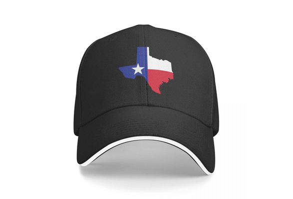 Love Texas Map Men and Women Adjustable Sandwich Peaked Baseball Cap