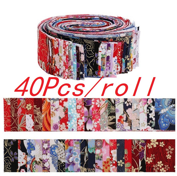 Cotton Fabric Jelly Roll Fabric Bundles DIY Patchwork for Xmas