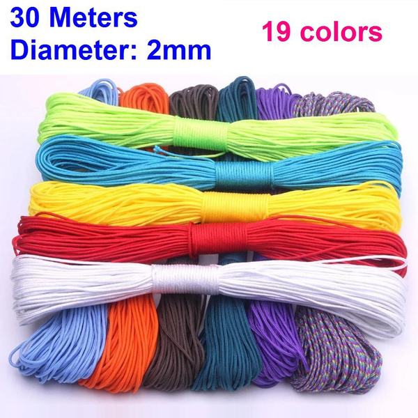 30Meters 1 stand Paracord Parachute Cord Lanyard Tent Rope For Hiking  Camping Clothesline DIY Bracelet 19 colors