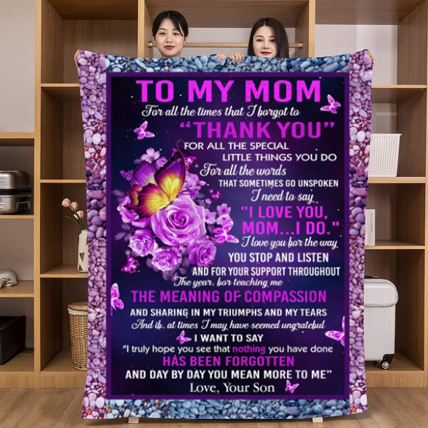 Custom Photo Mom Blanket, to My Mom Fleece Blanket, Gift Ideas