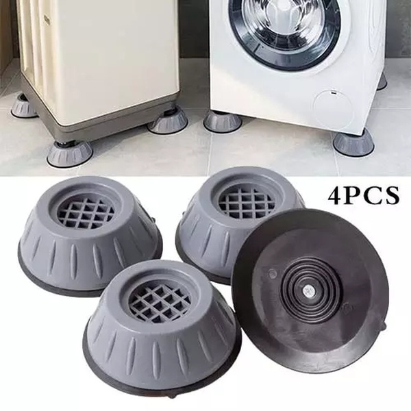 4PCS Washing Machine Anti-Vibration Anti-Slip Base Fixed Rubber Feet Pads Mat