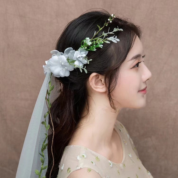 Flower Crown Flower Crown Wreath Wedding Flower Crown Veil Bridal