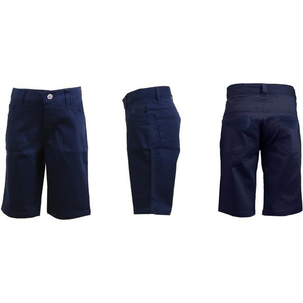 Juniors Plus Size Navy Bermuda Shorts 