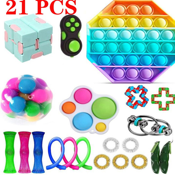 fidget toy set with pop it and simple dimple