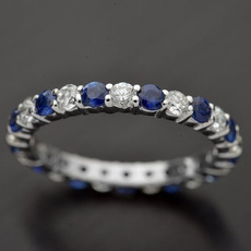 Sterling, Blues, Jewelry, Blue Sapphire