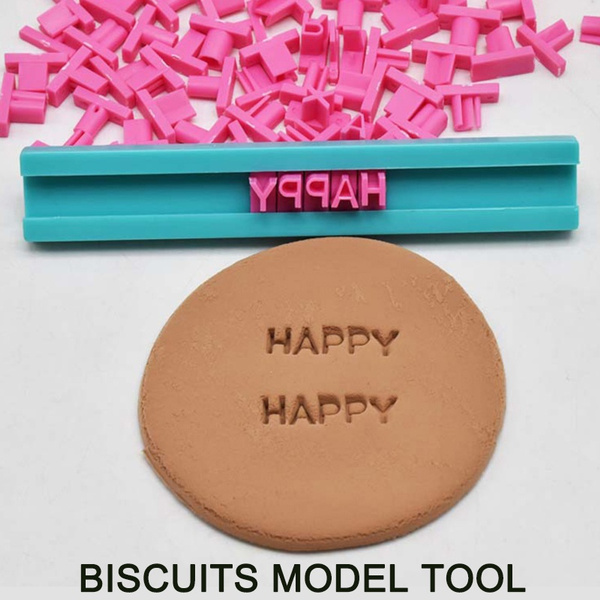 Alphabet Number Cookie Stamps Letters Stamp Pressure Printing Cookie