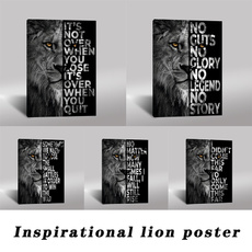 canvasart, lionpicturesforwall, art, blacklioninspiringposter