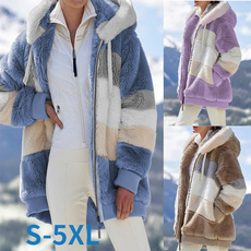 Fleece, Plus Size, Winter, Coat