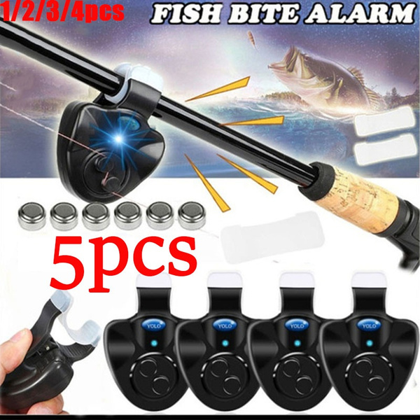5PCS/4PCS/3PCS/2PCS/1PCS Electronic LED Light Fishing Bite Sound
