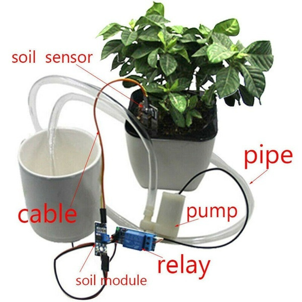 Irrigation System Automatic Watering Module DIY Kit Soil Moisture ...