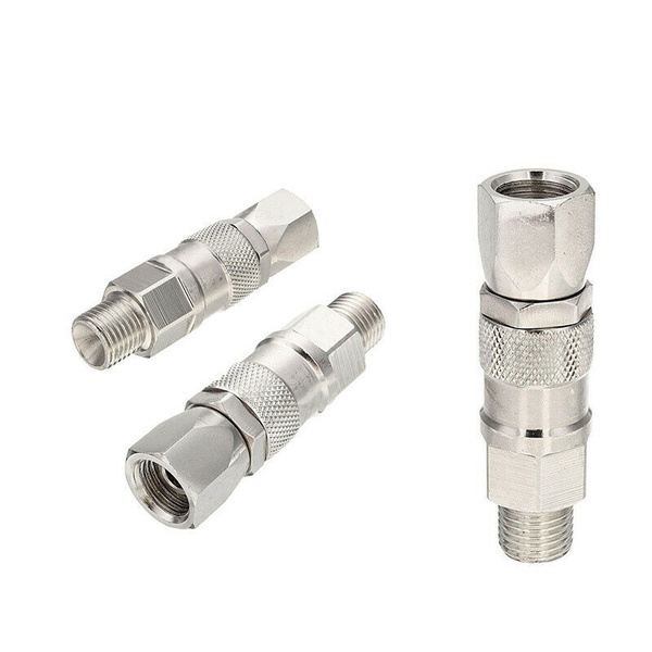 Stainless Stell 1/4" Airless Spray Gun Hose Swivel Joint For Paint Guns