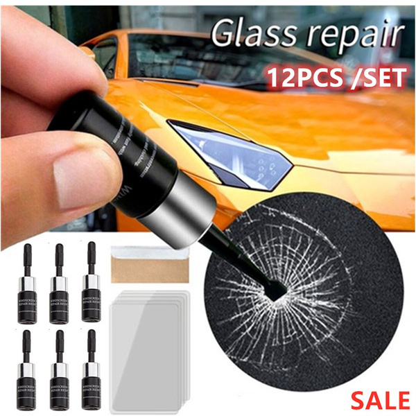 6/12PCS Repair Resin Car Windshield Blade Fluid Glass Repair Car Glass Nano Repair  Liquid DIY Window Repair Tool Scratch Crack Restore