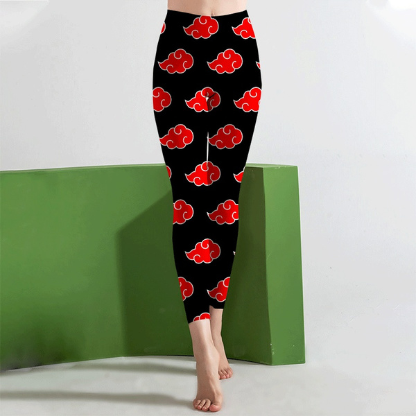 Red and Black Polka Dot Women's Leggings. Women's Fashion Polka