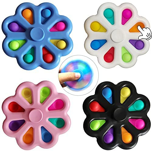 Simple Dimple Push Pop It Bubble Stress Relief Sensory Autism Fidget Flower Kids 