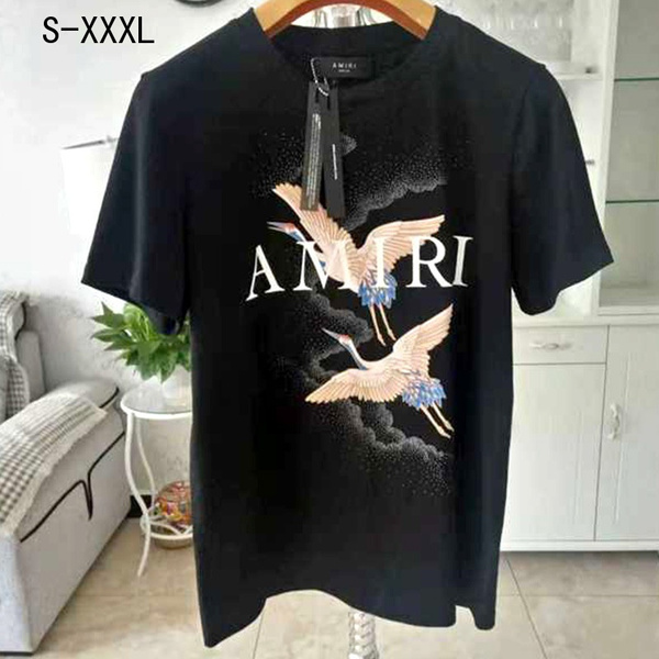 shirt 20SS crane print short sleeve 
