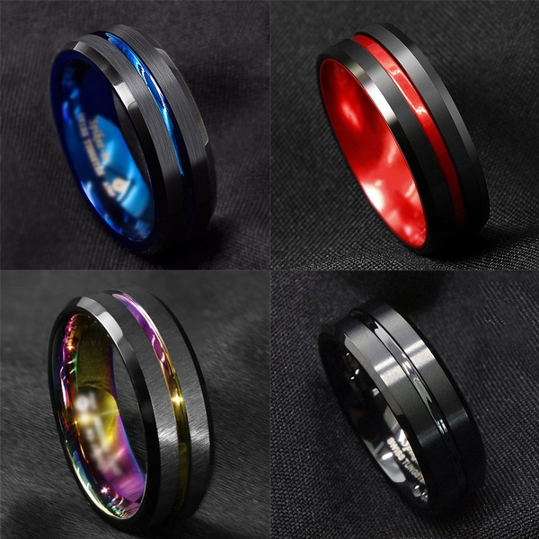 Anillo De Acero Inoxidable De Carburo De Tungsteno De 8 Mm Anillo De Acero Inoxidable De Carburo De Tungsteno De 8 Mm