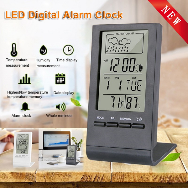 Thermometer Hygrometer Alarm Clock Weather Station Temperature Humidity Meter Thermometer Hygrometer Alarm Clock Weather Station Temperature Humidity Meter