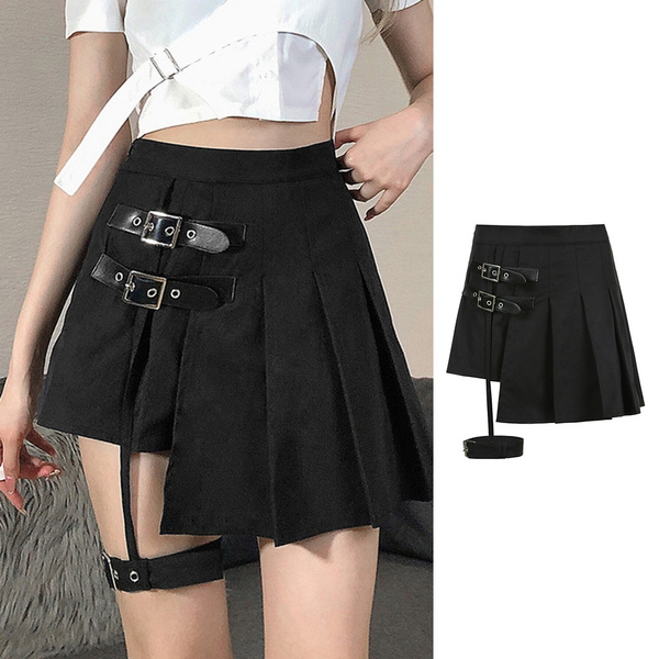 thigh buckle skirt