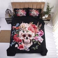 Box, Flowers, skull, beddingsettwin