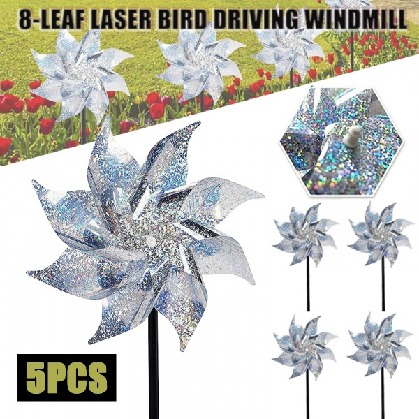 Fashion 5PCS Bird Repellent Windmill Reflective Pest Scare Deterrent ...