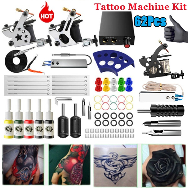 AW Professional Tattoo Machine Kit Complete 8 Retro Machine Gun 40 Ink –  EveryMarket