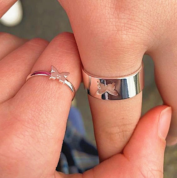 his and hers butterfly rings