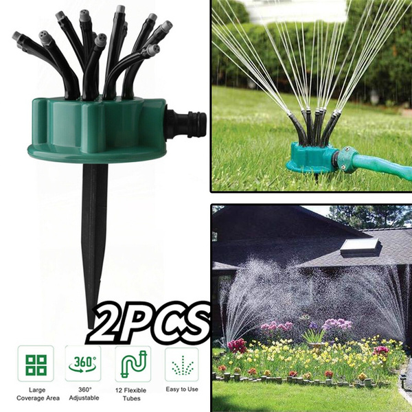 Irrigation Noodle Head Flexible 360 Degree Water Sprinkler Spray Nozzle Lawn 