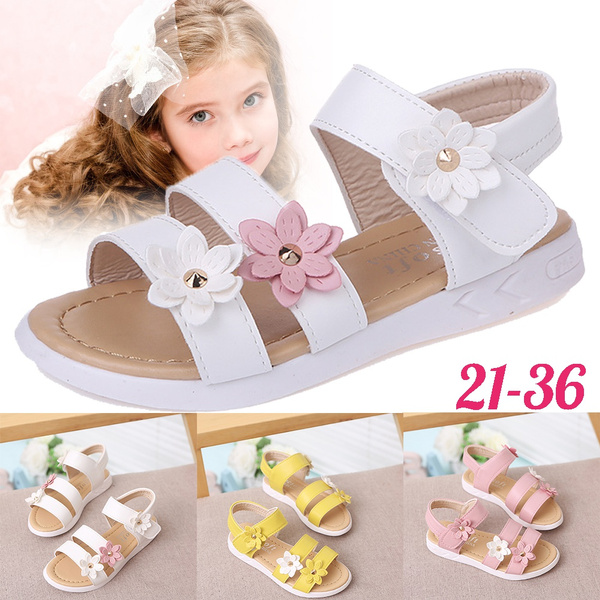 Amazon.com: Girls Sandals Girls Sandals Kids Open Toe Ankle Strap Dress  Shoes Wedding Party for Toddler Slippers for Girls Size 3 (White, 32 Little  Child) : Clothing, Shoes & Jewelry