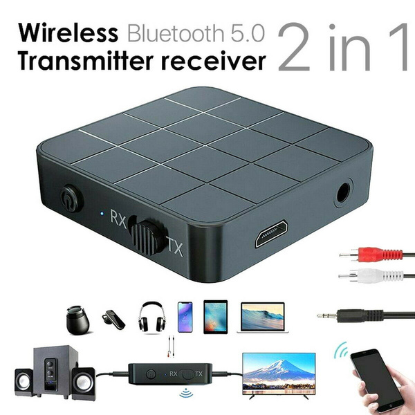 2 in1 Wireless HIFI Bluetooth Audio Transmitter Receiver RCA Music Adapter 