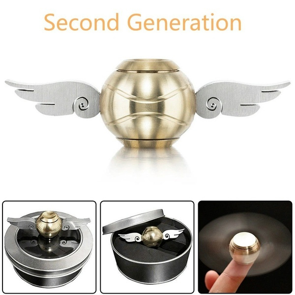 🔥Random 1Pcs Hand Fidget Spinner Golden Snitch Inspired Design Toy (with Wish