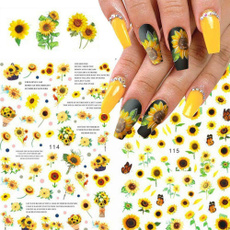 Summer, nail stickers, flowerdecal, art