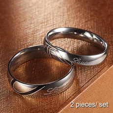 Couple Rings, Steel, Fashion, Love