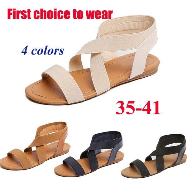 Womens Wedge Sandals Summer Platform Sandal Outdoor Ladies Elastic Ethnic  Wedges | eBay