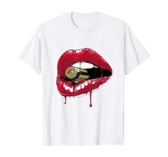 T Shirts, lip, Lipstick, Bullet