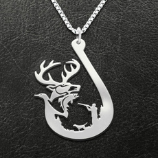 Hunting Fishing Deer Duck Fish Pendant 