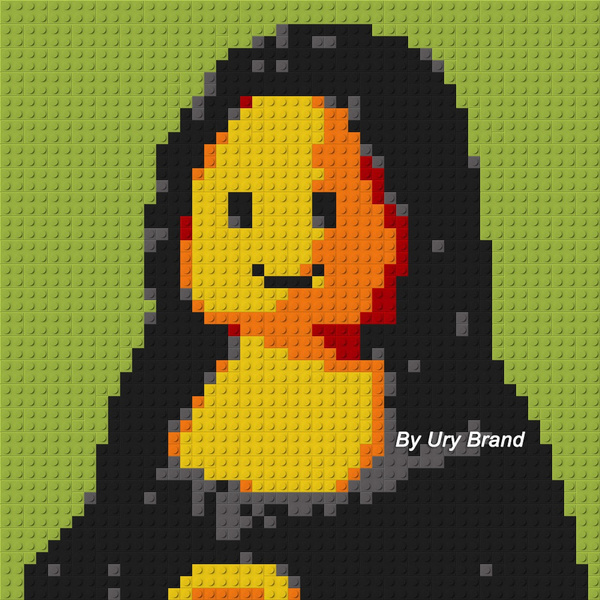 Pop Building Blocks Pixel Art Cute Mona Lisa Smile Mosaic MOC Set ...